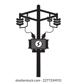 electric pole icon vector illustration symbol design