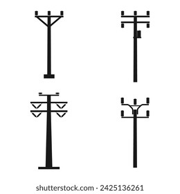 Elektrische Pol-Ikone Vektor-Illustration Design