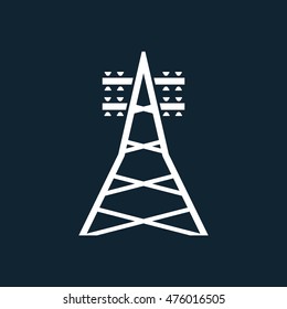 Electric pole icon Vector Illustration Image Web Material icon  Flat 