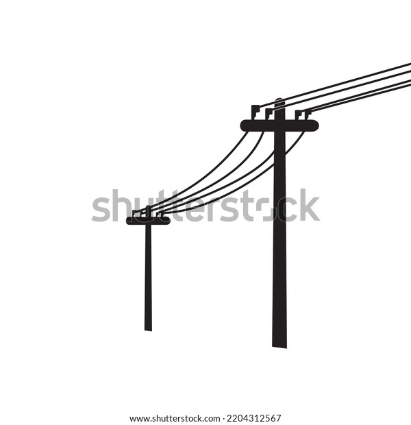 Electric Pole Icon Vector Illustration Symbol Stock Vector (Royalty ...