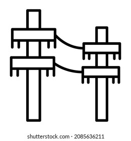 Electric Pole icon vector image. Can also be used for web apps, mobile apps and print media.