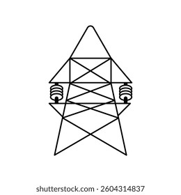 electric pole icon with white background vector stock illustration
