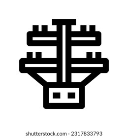 electric pole icon for your website, mobile, presentation, and logo design.