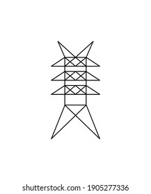 electric pole icon,vector best line icon.