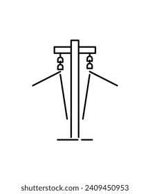 electric pole line icon, vector best line icon.