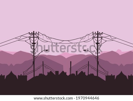 Electric pole vector beautiful design