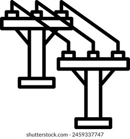 Electric Pole Vector Line Icon Design