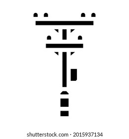 electric poles glyph icon vector. electric poles sign. isolated contour symbol black illustration