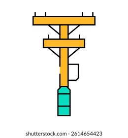 electric poles line icon vector. electric poles sign. isolated symbol illustration