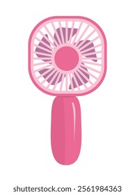 electric portable fan, hand fan, electric fan, mini fan illustration design vector