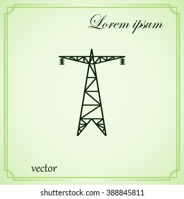 electric post, energy saving concept, electricity icon