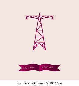 electric post, energy saving concept, electricity icon