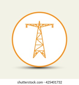 electric post, energy saving concept, electricity icon