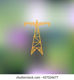 electric post, energy saving concept, electricity icon
