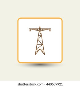 electric post, energy saving concept, electricity icon
