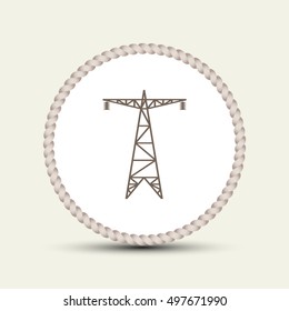 electric post, energy saving concept, electricity icon