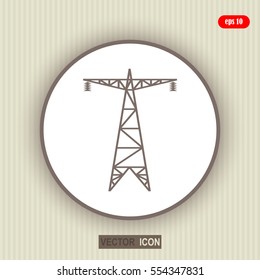 electric post, energy saving concept, electricity icon