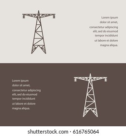 electric post, energy saving concept, electricity icon