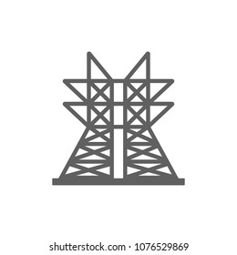 Electric post icon in trendy flat style isolated on white background. Symbol for your web site design, logo, app, UI. Vector illustration, EPS
