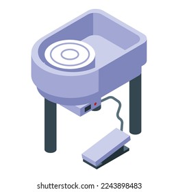 Electric pottery device icon isometric vector. Class hobby. Workshop class