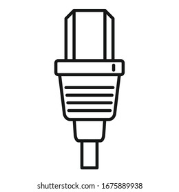 Electric power cable icon. Outline electric power cable vector icon for web design isolated on white background