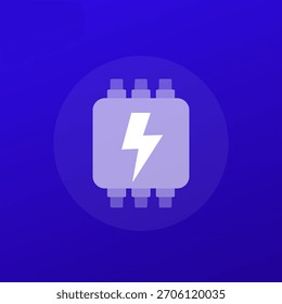 Elektro-Schaltkasten-Symbol, transparentes Design