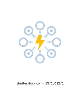 Electric Power Distribution Icon