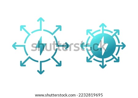 Electric power distribution. Illustration vector