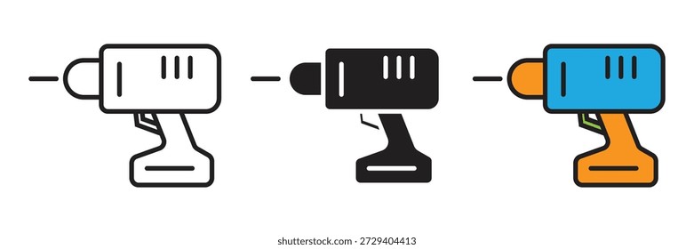 Electric Power Drill icon vector. Cordless electric power drill icon, representing professional hardware tools, home improvement, carpentry work, and industrial construction equipment for repair.