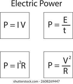electric power formula, physics formula