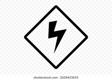 Icono de energía eléctrica. Conjunto de logotipo de icono de alto voltaje. Símbolos Thunderbolt para energía o Recargo eléctrico. Ilustrador de Vector