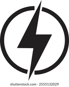 Electric power icon,  isolated on white background, trendy design style. EPS10. Vector