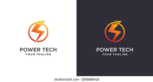 Logo für elektrische Energie mit kreativem Stil Premium Vector Teil 2
