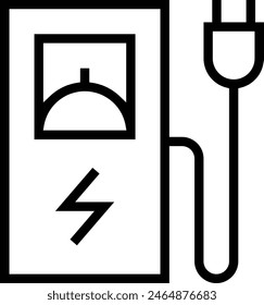 electric power icon. Thin linear style design isolated on white background