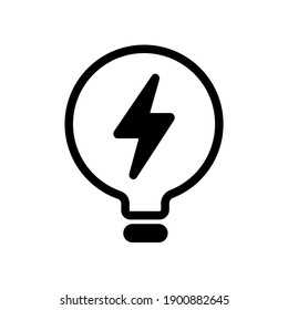 Electric Power Icon in trendy flat style.  simple design for graphics, logos, websites, social media, UI, mobile apps, EPS10
