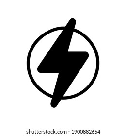 Electric Power Icon in trendy flat style.  simple design for graphics, logos, websites, social media, UI, mobile apps, EPS10

