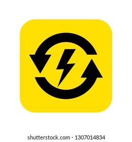 Electric power icon vector. Vector illustration.