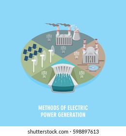 Electric power industry diagram. Vector illustration eps10