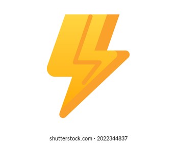 electric power lighting thunder single isolated icon with smooth style