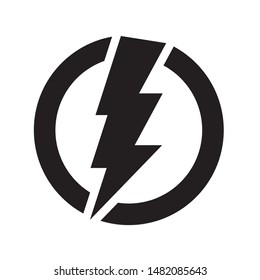 electric power Lightning  logo design element vector. Energy symbol