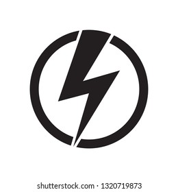 Electric power logo design element, energy icon.
