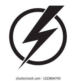 Electric power logo design element, energy icon.
