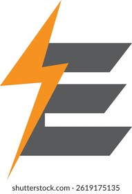 Electric Power Logo with Lightning Bolt