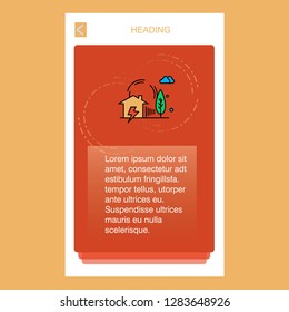 Electric power mobile vertical banner design design. Vector