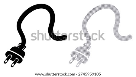 Electric power plug vector icon, flat plug icon isolated on a white background, concept illustration