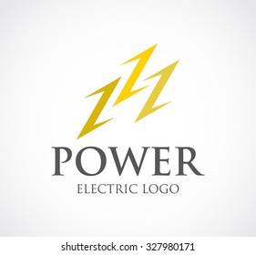 Electric power ribbon of technology abstract vector and logo design or template energy business icon of company and corporate identity symbol concept