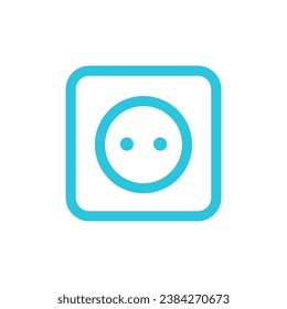 Electric power socet icon Symbol. From blue icon set.