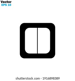 electric power socket icon flat with vector illustration - silhouette style vector icons
