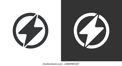 Electric Power. Solid glyph series icon