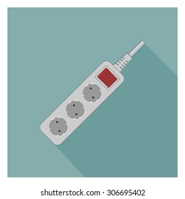 Electric Power Strip. Vector Illustration. EPS 10, Opacity